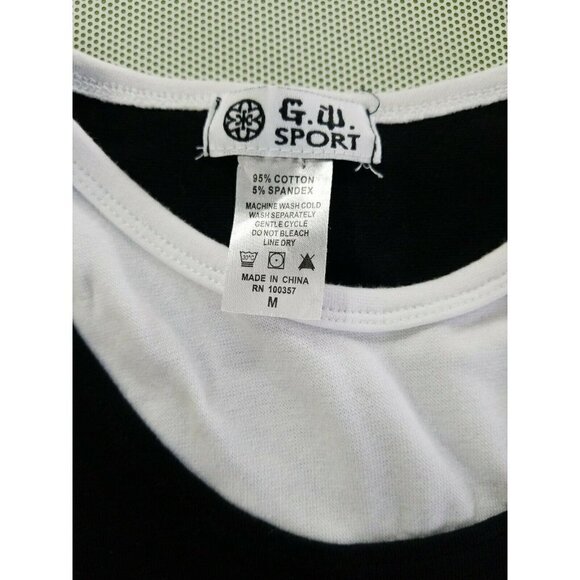 G.W. Sport Women's Tank Top size MEDIUM black, b - Picture 3 of 5
